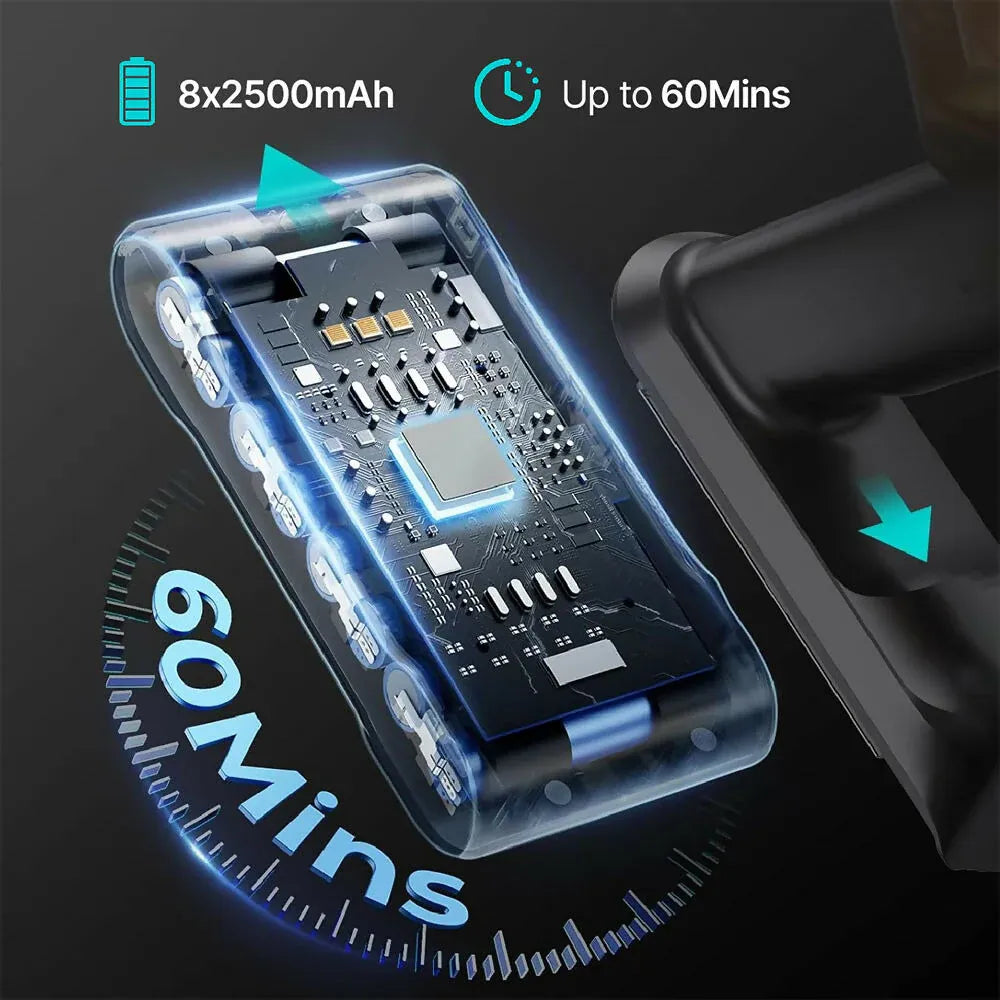 Close-up of Airvax Y90 PRO device with battery and charging details on a dark background