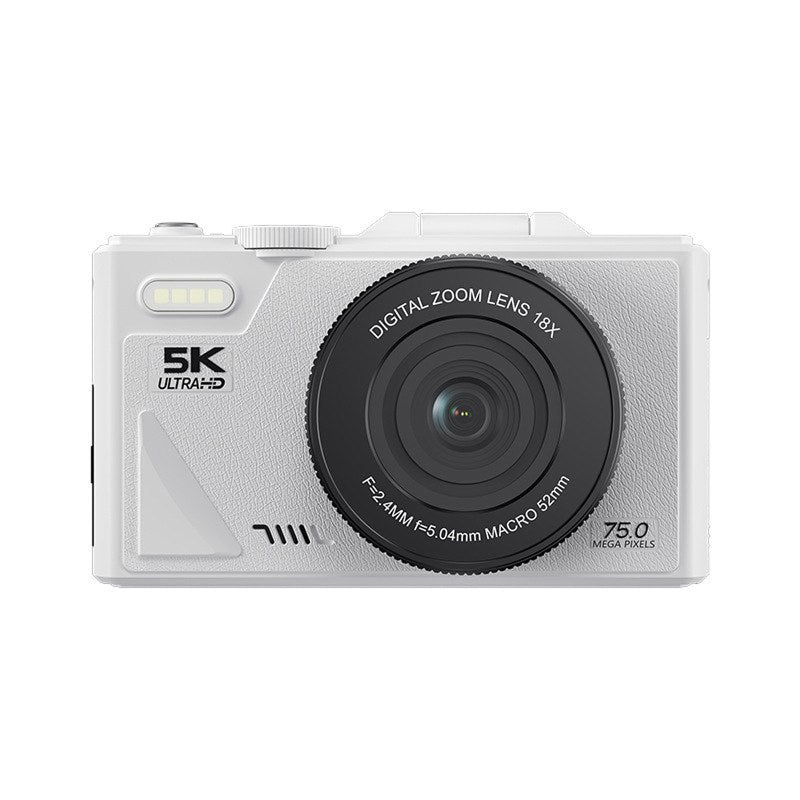 ClikTric Compact Camera with 5K Ultra HD and 750 mega pixels on a white background