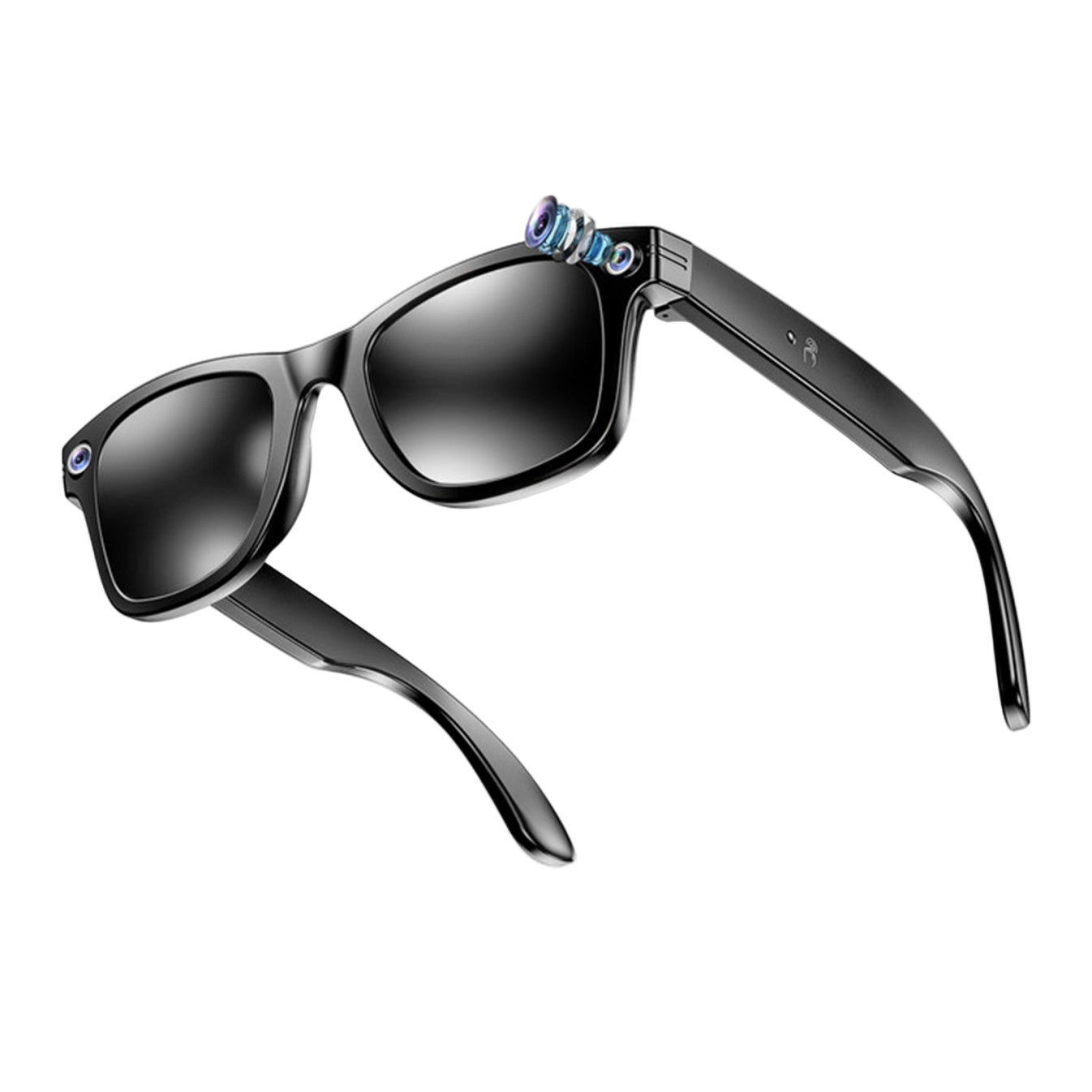 Black Meacode Smart Glasses with AI logo on a white background