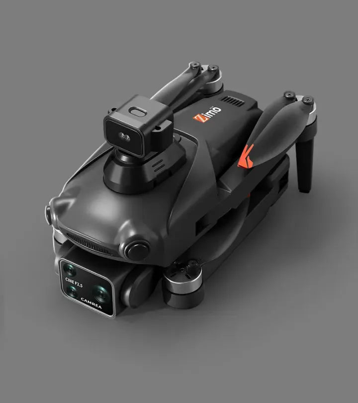 Black Zimo Air S7 with camera on a gray background