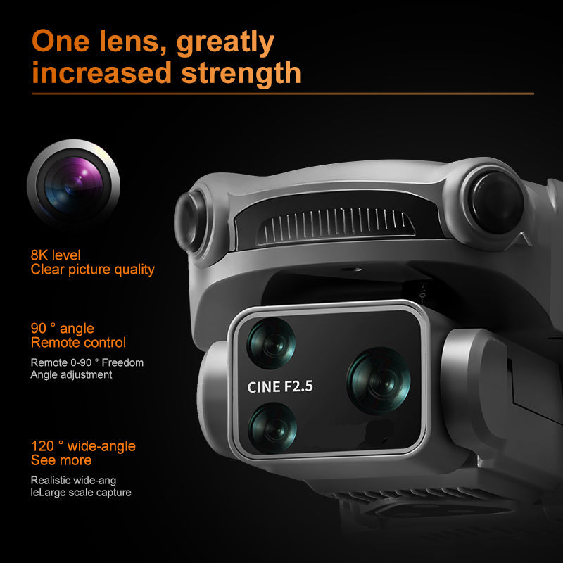 Camera with multiple lenses andCamrea branding on a black background
