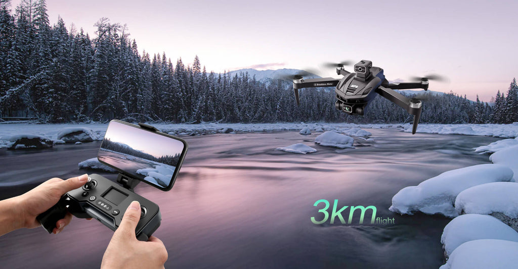 Noventrixa Drone GPS PRO label banner - Pro model features and specifications