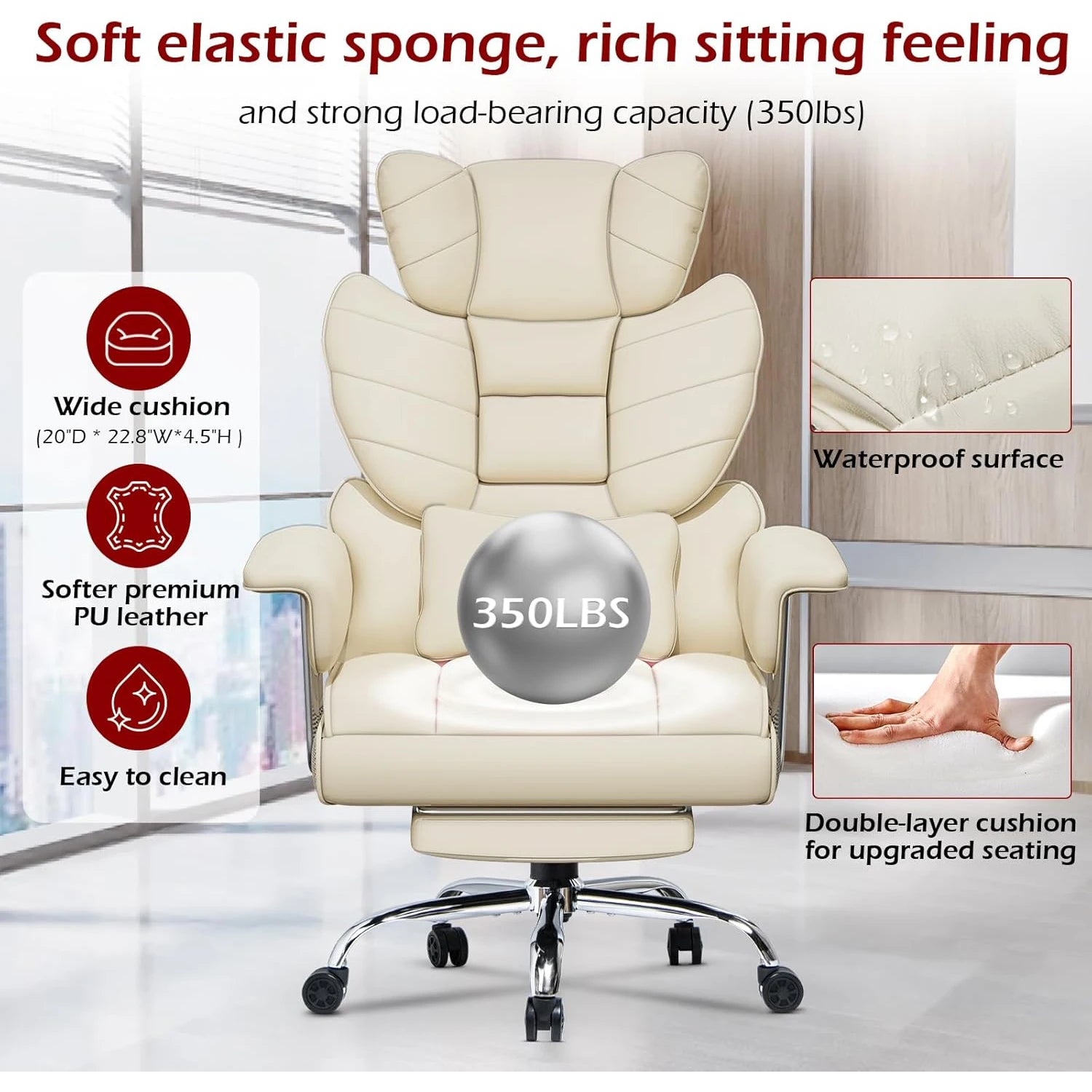 OrthoLuxe Ergonomic Executive Office Chair