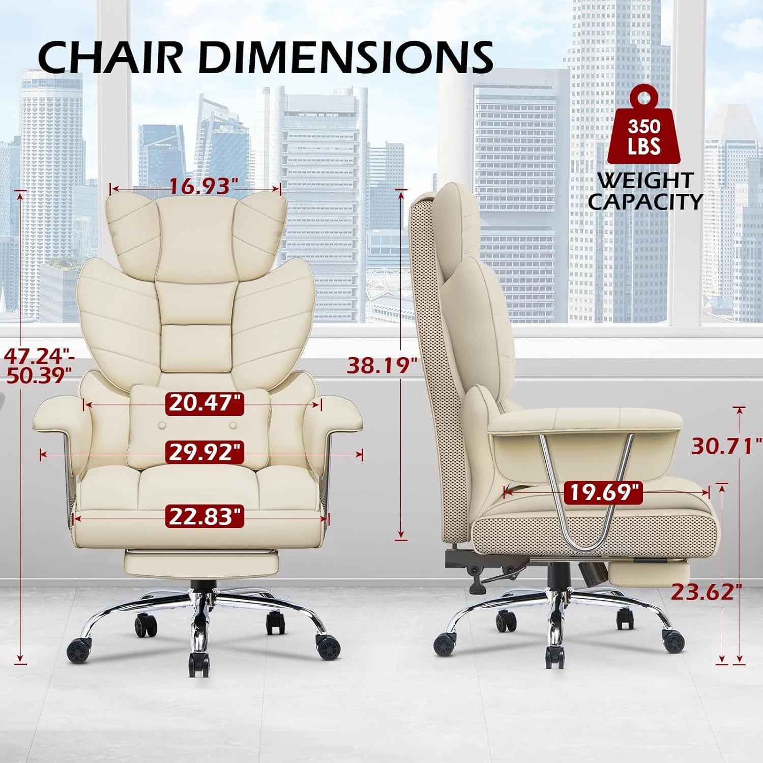 OrthoLuxe Ergonomic Executive Office Chair
