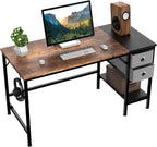 NexaDesk™ Modern Computer Desk with Drawer & Storage Shelves