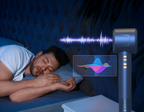 person sleeping next to Aeqis Hairdryer