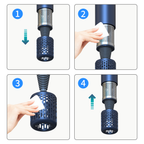 Aeqis Leafless Hair Dryer steps. on how to clean 