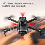 Aerudon Air+ GPS Drone with 360-degree laser obstacle avoidance feature on a blurred background