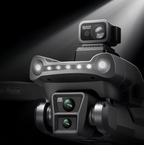 Aerudon Air+ GPS Drone with camera and lights on a dark background