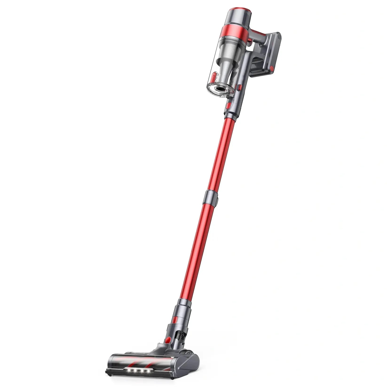 Red and gray Airvax S13 Pro Cordless Vacuum on a white background