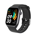 Black Auralink Smartwatch with a colorful display on a white background