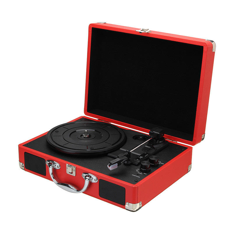 Auryvox Heritage VT-80 Portable Turntable red