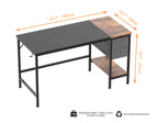 HOMIDEC Computer Desk 120cm with Drawer Headphone Hook and Shelves