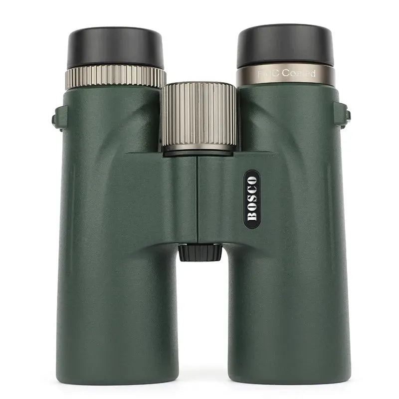 Green Bosco Binoculars C9 with black accents on a white background