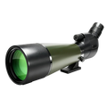 Green and black Brivona Spotting Scope on a white background