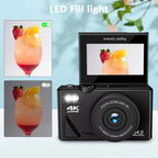 CamZoomy Digital Camera with LED fill light feature, displaying a photo of a cocktail.