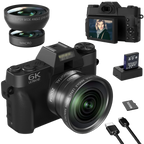 Cearan 6X Digital Camera - 3-inch flip screen comfortable viewing