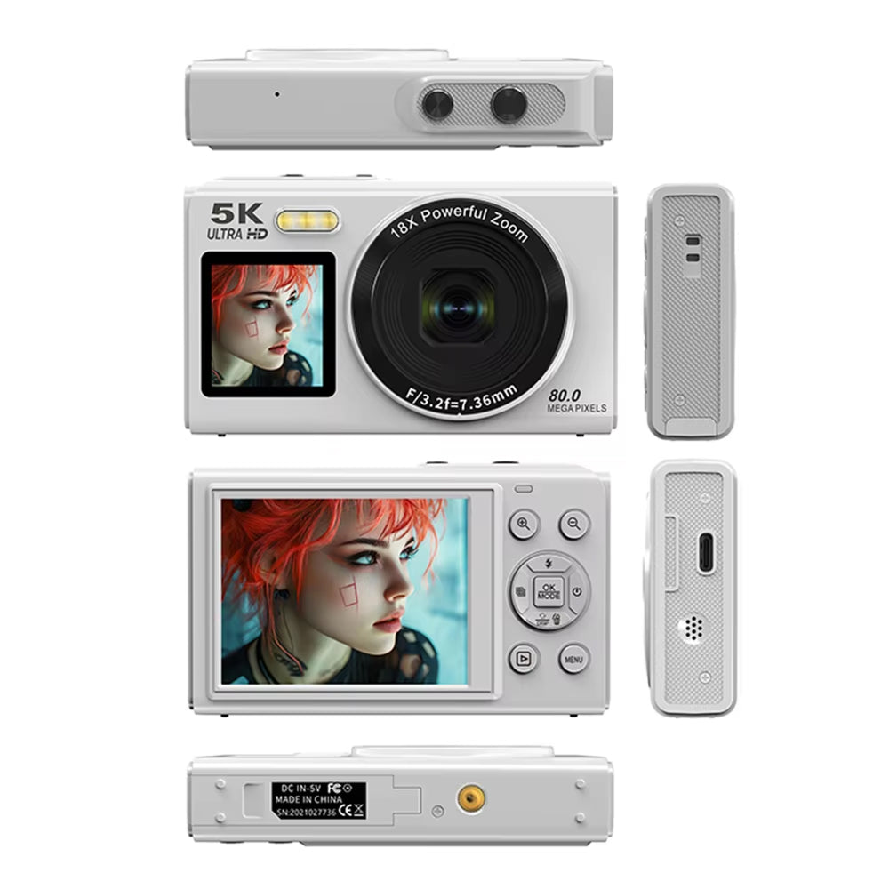 ClikVis Digital Camera with multiple views on a white background
