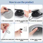 Step-by-step instructions on how to use a carpet cleaning machine.