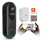 Dooric Pro Doorbell with app icons and QR code on a white background
