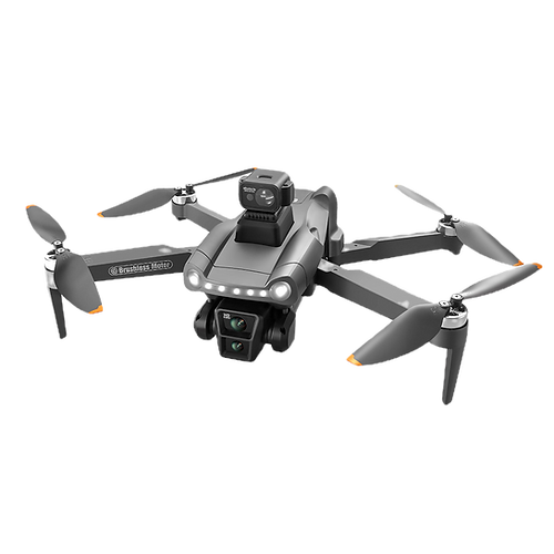 Gray Eonvy AIR+ GPS Drone with propellers on a white background