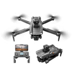 Eonvy Air+ Pro Max GPS Drone with remote control and folded drone on a white background