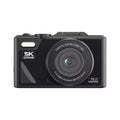 Black Fotyraz Digital Camera with 5K Ultra-HD and 75.0 Mega Pixels on a white background