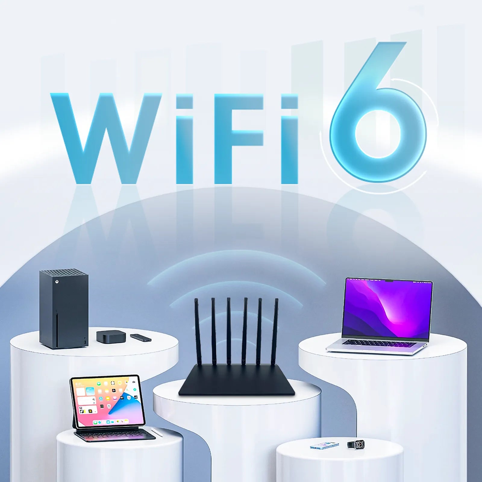 Geekik WiFi Router WiFi 6 Dual Band