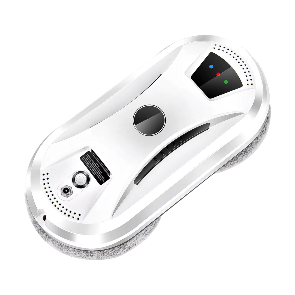 White GlidePex Robot Window Cleaner with control panel on a white background