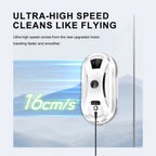 GlidePex Robot Window Cleaner with text highlighting ultra-high speed cleaning on a light blue background
