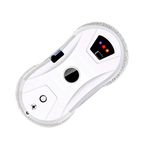 White GlovaBoto Window Cleaning Robot device with colorful display on a white background