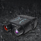 Htelescope W9 Night Vision Binoculars with raindrops on a dark background