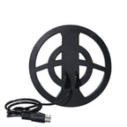 Black HunTonnix V2 Metal Detector reel with cable on a white background