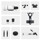 Collection of Jovantic Astronomical Telescope accessories on a white background
