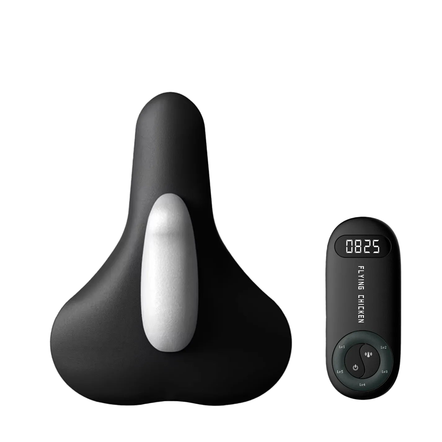 Black and white Jovantic Pelvic Floor Trainer device with digital display on a white background