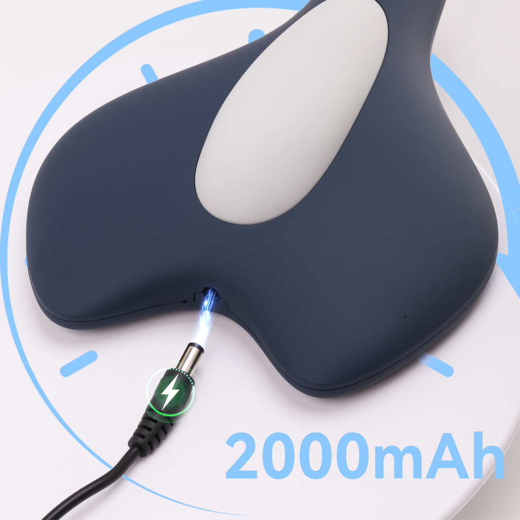 Black and gray Jovantic Pelvic Floor Trainer with charging cable and '2000mAh' text on a white background