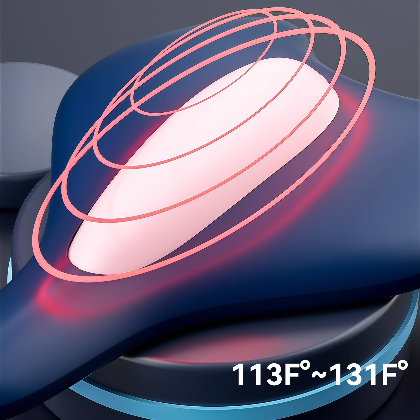 Thermometer with temperature display on a dark background
