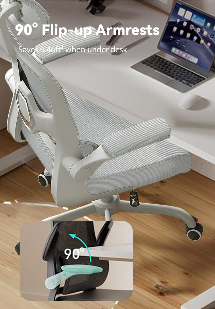 Kalvori Ergonomic Office Chair backrest weave close-up