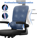 Kalvori Ergonomic Office Chair with massage cushion, highlighting professional ergonomics features.