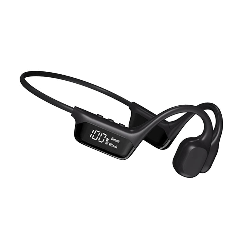 Black KazeSonic Bone Conduction Headphones on a white background
