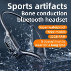 KazeSonic Bone Conduction Headphones Bluetooth headset with water splashes on a dark background