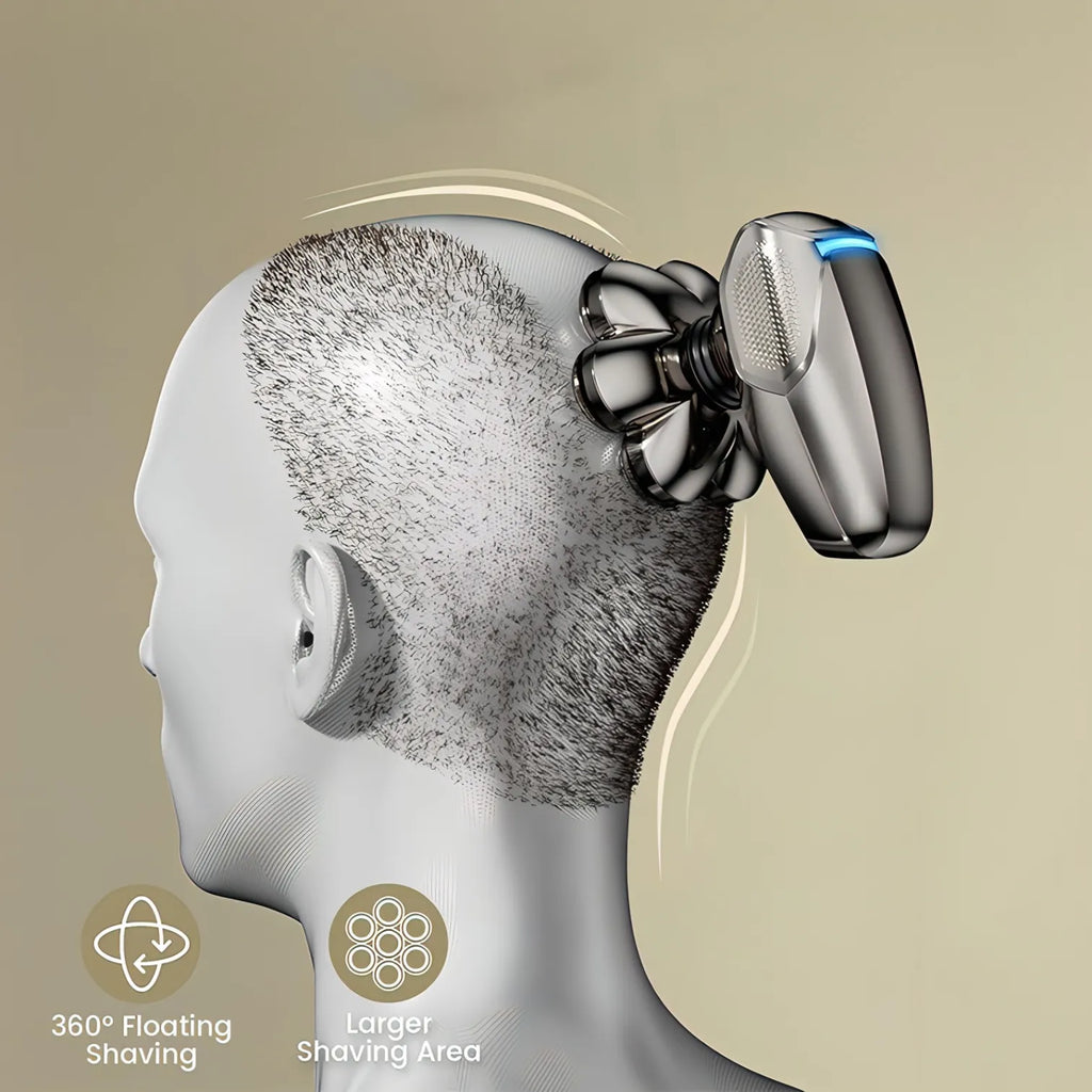 Korons Head Shaver on a mannequin head with a beige background