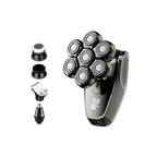 Korons Head Shaver with multiple attachments on a white background
