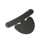 Black Korons LED Face Mask with geometric pattern on a white background