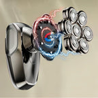 Korons Head Shaver with electric components on a beige background