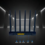 Korons WiFi Router with multiple antennas in a dark tunnel setting