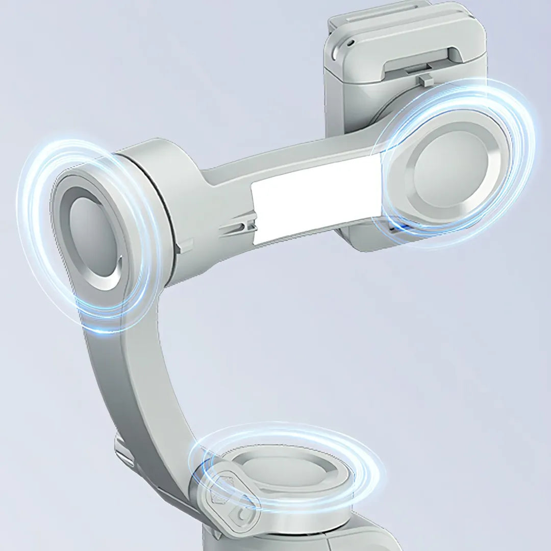 Kozenix Gimbal arm with futuristic design on a light gray background