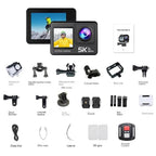 MatroDive Action Camera with accessories on a white background