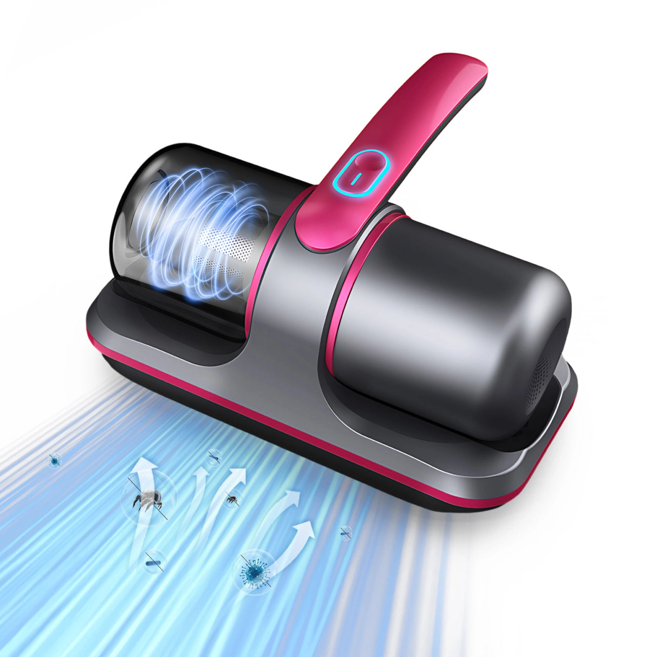Meacode Mite-Removing  with pink handle on a white background