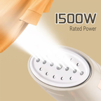 White Meacode Steamer with 1500W rating on a beige background